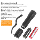 UltraFire WF-501Red CREE XP-E2 Stepless Dimming Red light Focusing LED Flashlight Waterproof