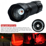 UltraFire WF-501Red CREE XP-E2 Stepless Dimming Red light Focusing LED Flashlight Waterproof
