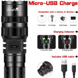 UltraFire UF-1102 Torch USB Charging 5 Mode LED Bright Waterproof Flashligh Set