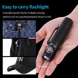 UltraFire USB UF-1801 Rechargeable IPX65 Waterproof EDC Flashlight with Clip 700 Lumens Tactical LED Mini Flashligh