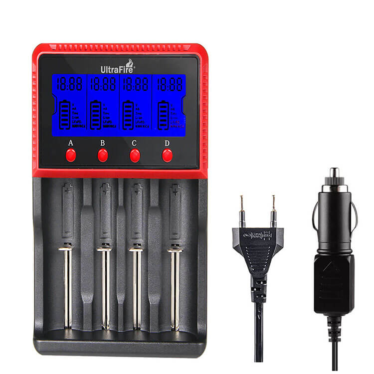 UltraFire H4 4-Slot US Plug Universal Multifunction Li-ion/Ni-Cd/NI-MH Battery Charger
