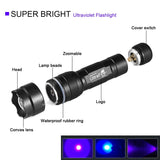 UltraFire 502UV Flashligh Super Power Ultraviolet 395nm UV LED Flashligh