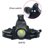 UltraFire XHP70 Headlight USB Charging Power Output 30W High Power Searchlight